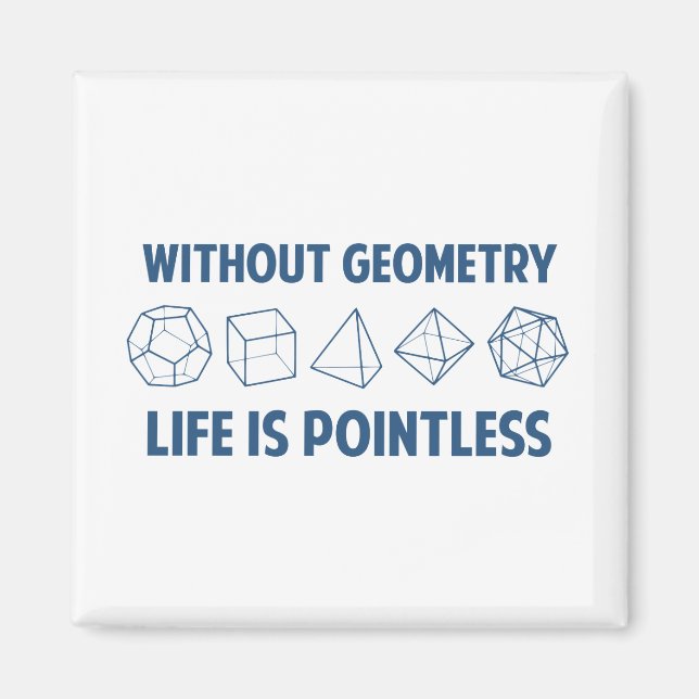 Without Geometry Life Is Pointless Magnet (Front)