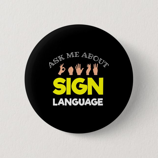 Without Hearing - Deaf - Unable To Hear - Deaf Awa Button (Front)