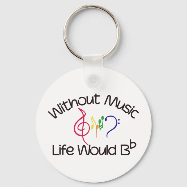 Without Music Keychain (Front)