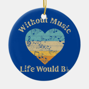 Without Music Life Would Be b Flat Musician Gift Digital Art by