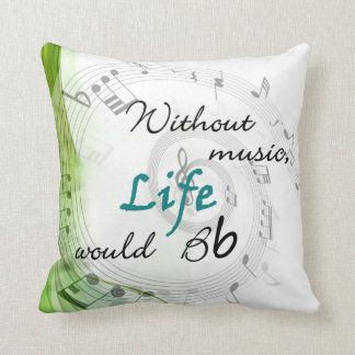 Without Music, Life Would Bb Throw Pillow
