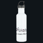 Without music, life would Bb Water Bottle<br><div class="desc">Cool for musicians!</div>