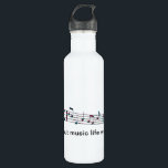 Without music, life would Bb Water Bottle<br><div class="desc">Cool for musicians!</div>