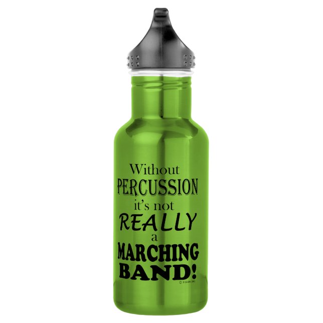 Without Percussion - Marching Band Stainless Steel Water Bottle (Right)