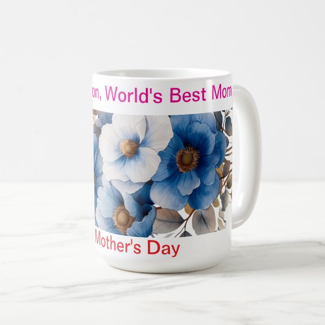 Without Question Worlds Best Mom Mug (Front Right)