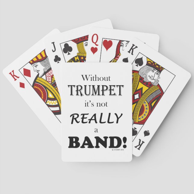 Without Trumpet - Band Poker Cards (Back)