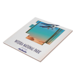 Witjira national park Australia map Ceramic Tile