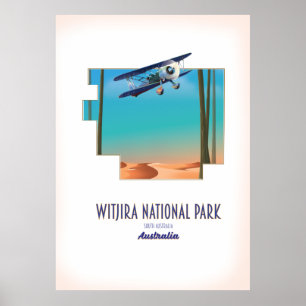 Witjira national park Australia map Poster