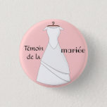 Witness Badge Of The Pink Bride Pinback Button at Zazzle