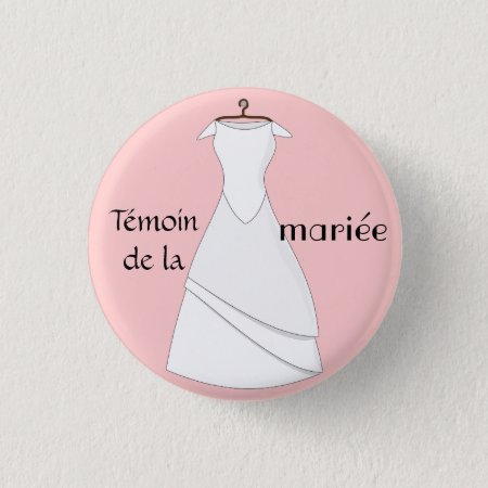 Witness Badge Of The Pink Bride Pinback Button