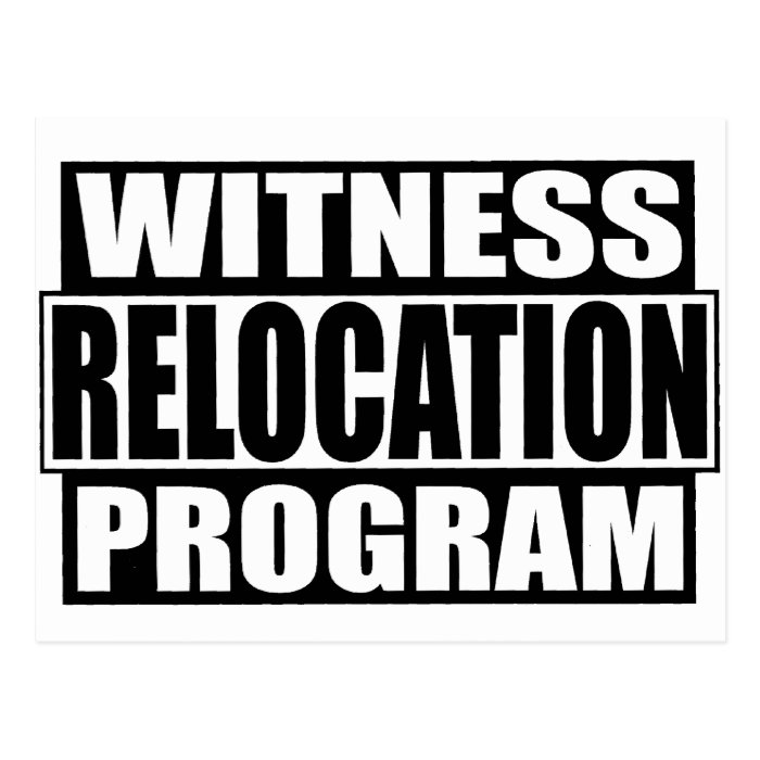 witness relocation program postcards