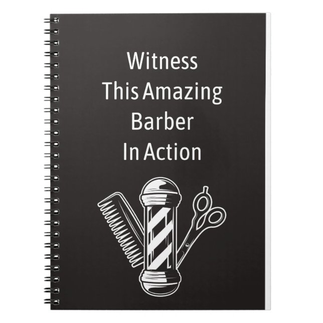 Witness This Amazing Barber Notebook (Front)