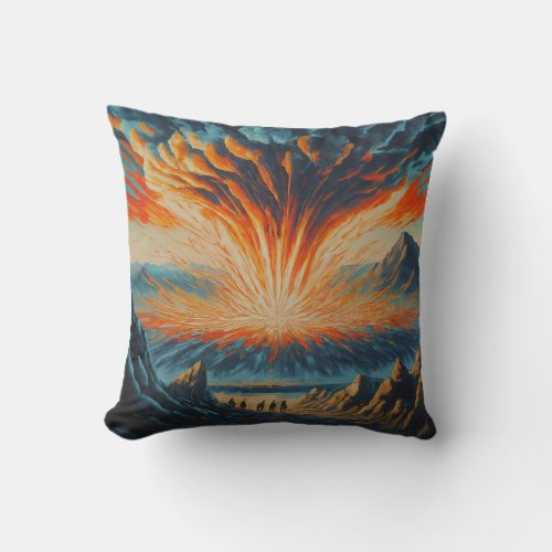 Witnessing the Cataclysm Throw Pillow