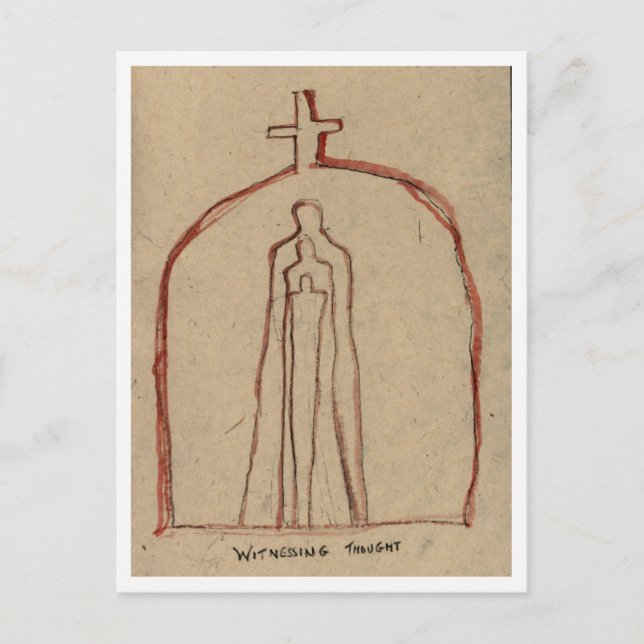 Witnessing Thoughts. Postcard (Front)