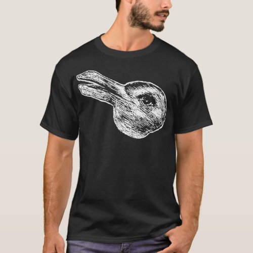 Wittgenstein Rabbit Duck Philosopher Optical Illus T_Shirt