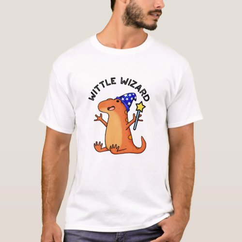 Wittle Wizard Funny Lizard Puns T_Shirt