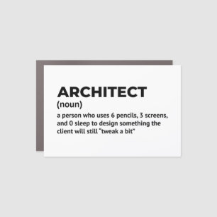 Witty Architect Definition Magnet