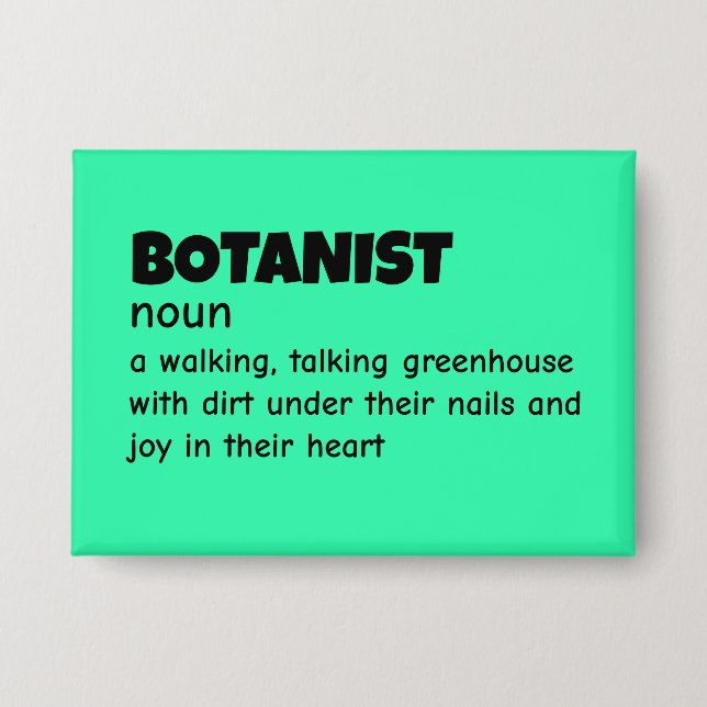 Witty Botany Expert Definition Button (Front)