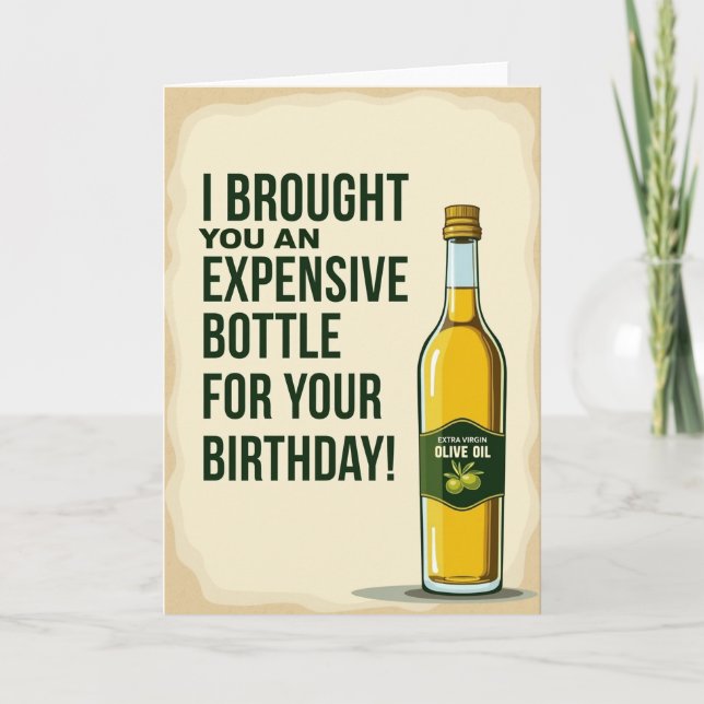 Witty Bottle Birthday Card (Front)