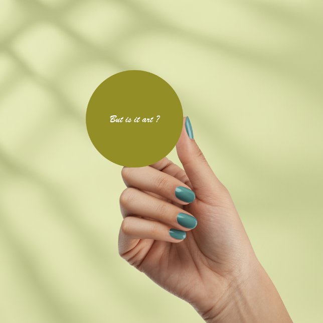 Witty "But is it art?" Modern Art Quote Sticker (Creator Uploaded)