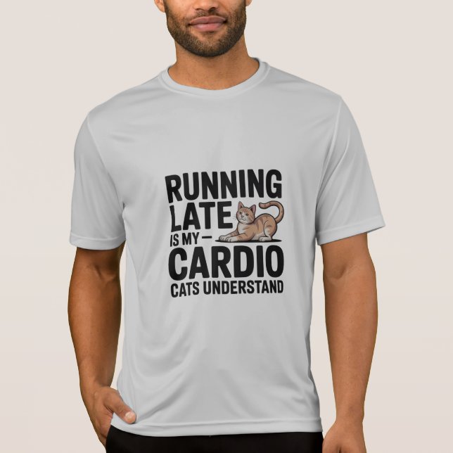 Witty Cat Quote Sports T-Shirt (Front)