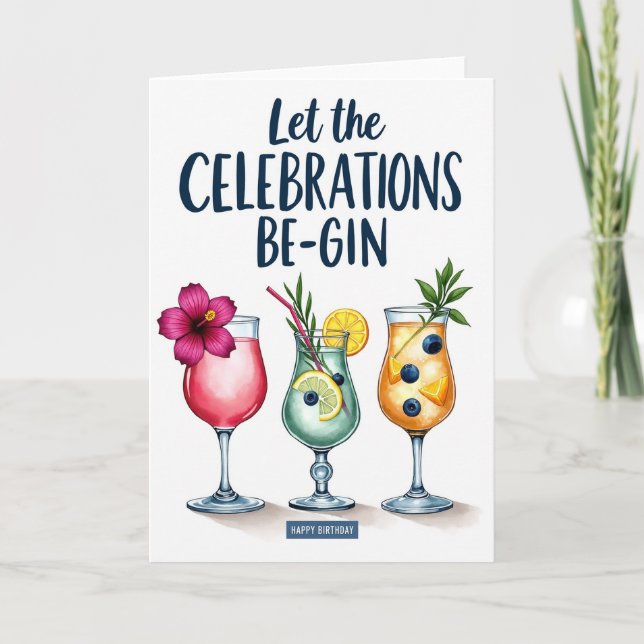 Witty Celebration Drinks Card (Front)
