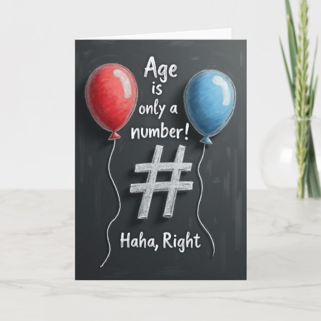 Witty Chalkboard Birthday Card (Front)