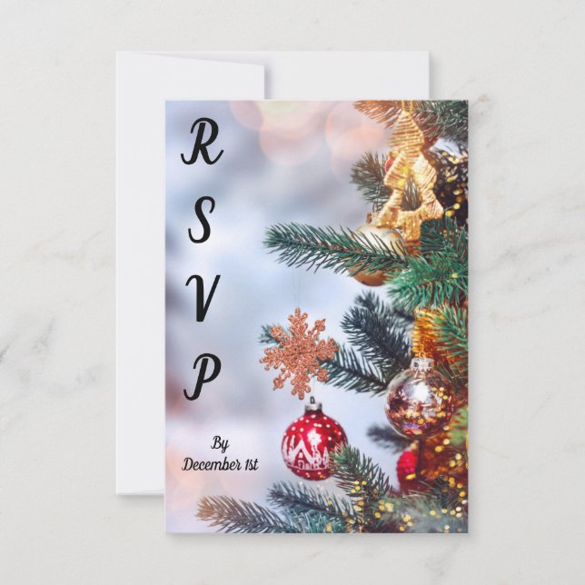 Witty Christmas RSVP Card (Front)