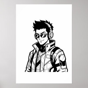 Witty Cinematic Anime Character Graphic Hoodie Poster