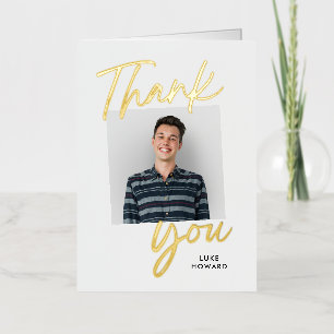 Witty Confidence FOIL Photo Thank You Card