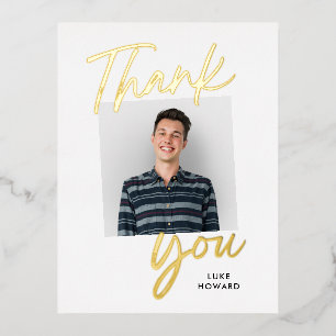 Witty Confidence FOIL Thank You Postcard