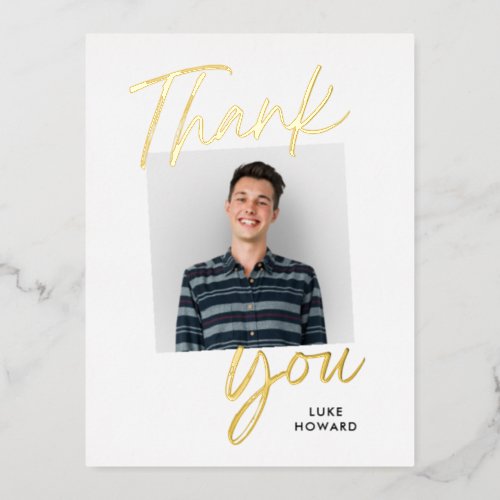 Witty Confidence FOIL Thank You Postcard