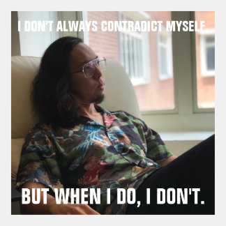 Witty Contradict Myself Quote Meme