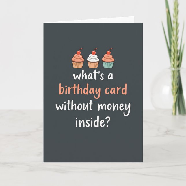 Witty Cupcake Birthday Card (Front)
