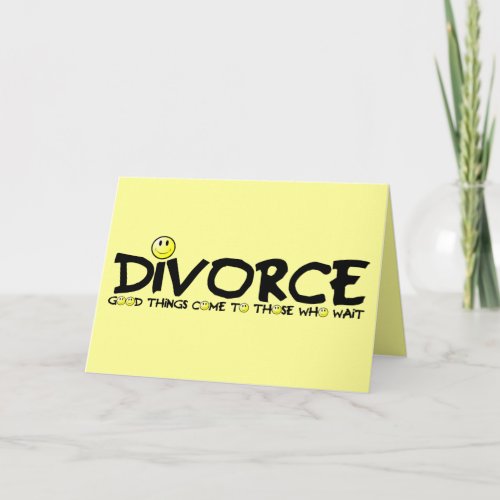 Witty divorce card