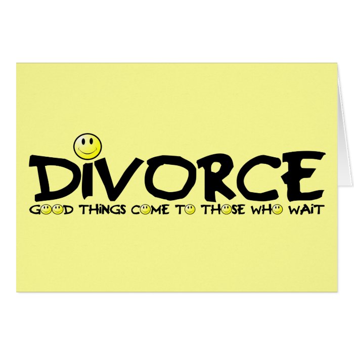 Witty divorce card