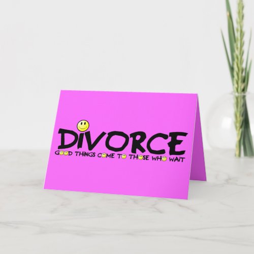 Witty divorce card