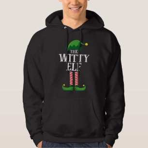 Witty Elf Matching Family Christmas Party Hoodie