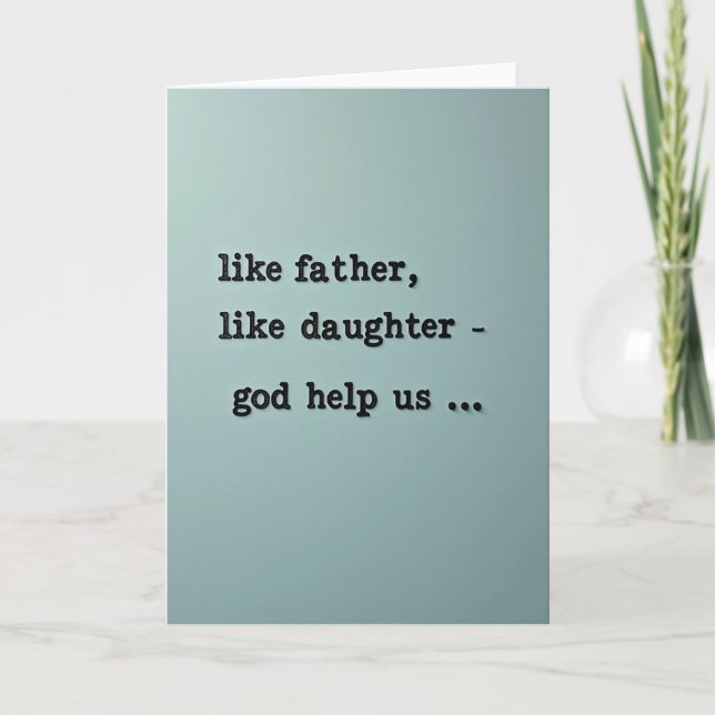 Witty Fathers Day Typewriter Card (Front)