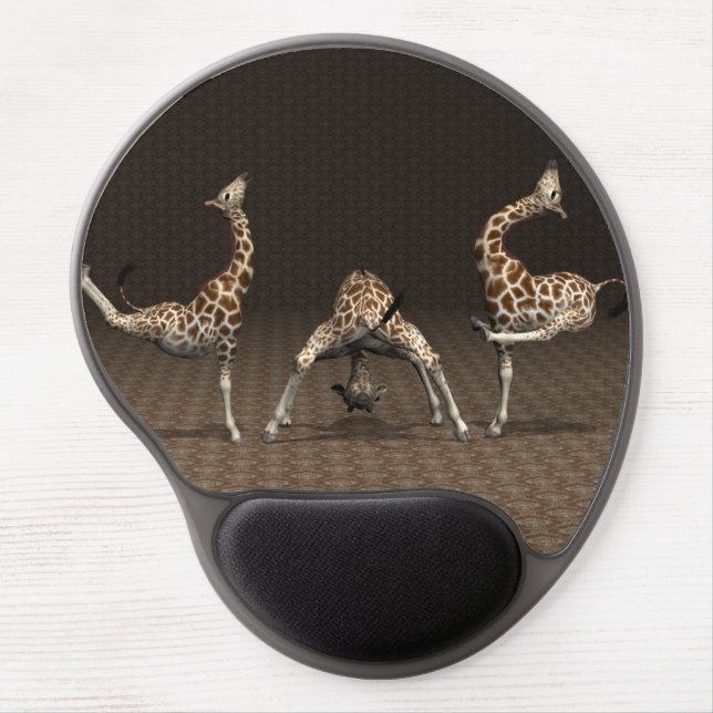 Witty Flexible Giraffes Gel Mouse Pad (Front)