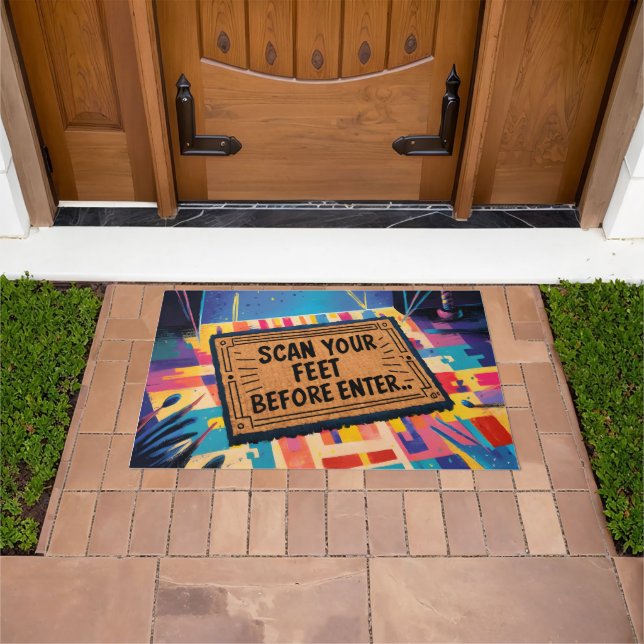 Witty Footmark Barcode Doormat (Outdoor)