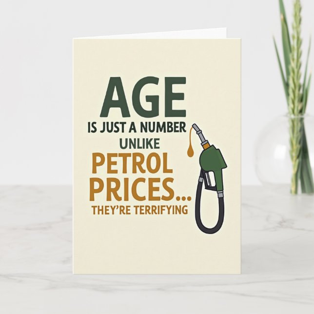 Witty Fuel Nozzle Birthday Card (Front)