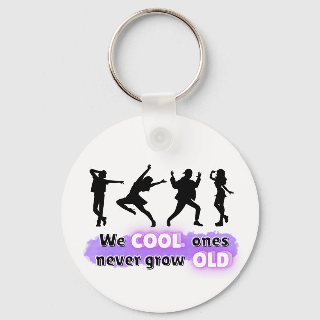 Witty Fun Slogan Keychain (Front)