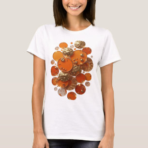 Witty Gold ORANGE AND GOLD CIRCLES Quote Shirt
