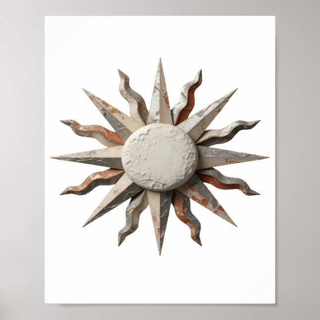 Witty Gray ABSTRACT ART Graphic Design Poster (Front)