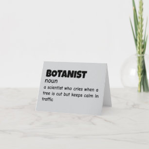 Witty Greenhouse Scientist Definition Letterpress Thank You Card
