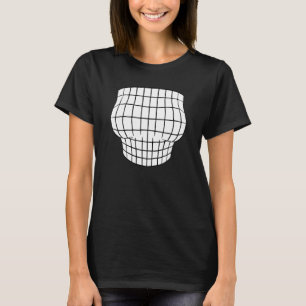 Witty Grid Magnified Chest Optical Illusion Women T-Shirt