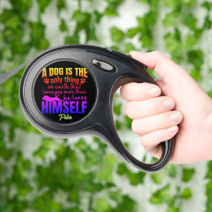 Witty humor on dog friendship retractable pet leash