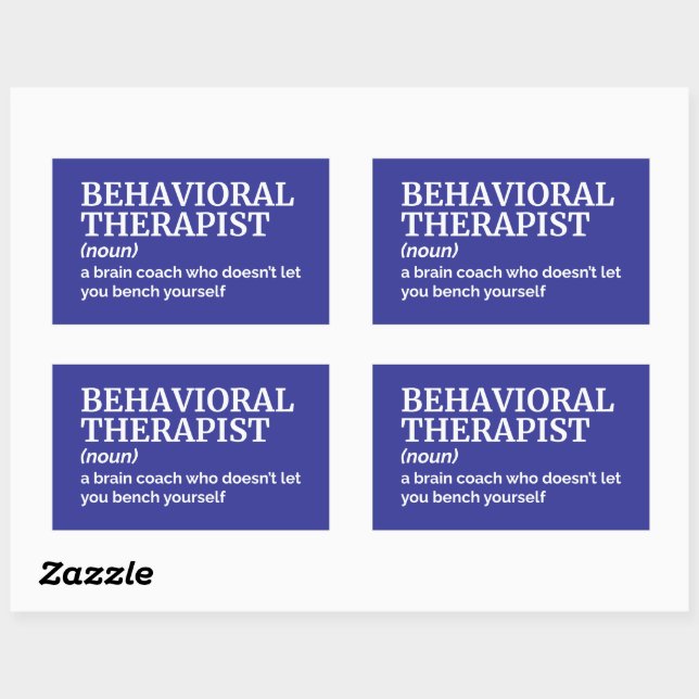 Witty Job Definition – Behavioral Therapist Rectangular Sticker (Sheet)