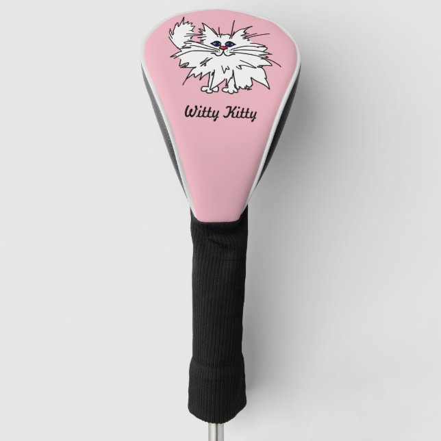 Witty Kitty Golf Driver Cover (Front)